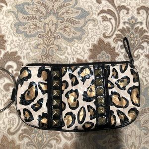 Animal print wristlet